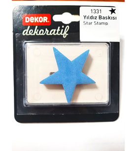 DEKOR DEKORATİF BOYAMA YILDIZ BASKI 1331 (Renksiz)