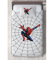 MEKTA HOME BEBEK VE ÇOCUK ODASI Ağ ve Spiderman Desenli Yatak Örtüsü