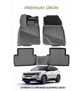 Citroen C5 Aircross Elektrikli 2025+ ile Uyumlu 3D Oto Paspas Premium