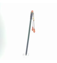 TEDZ COLLECTION Kehribar Murano Püsküllü Topuz Çubuğu