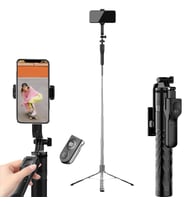 Kablosuz Selfie Çubuğu 155 cm İOS Android Uyumlu Tripod Standı Bluetoth Selfie Stick