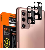 Spigen Galaxy Note 20 ile Uyumlu Kamera Lens Koruyucu, tR Optic Glass Black (2 Adet) Black (Siyah)