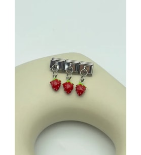 Çelik Silver Çilek Sallantılı Charm - 25crm31