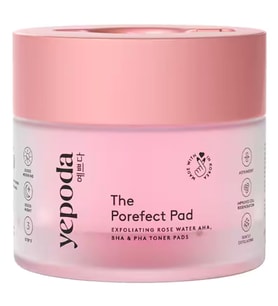 YEPODA The Porefect Pad – Gül Suyu, AHA, BHA ve PHA'lı Canlandırıcı Peeling Pedleri 120 ml
