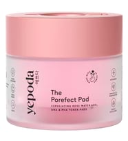 YEPODA The Porefect Pad – Gül Suyu, AHA, BHA ve PHA'lı Canlandırıcı Peeling Pedleri 120 ml