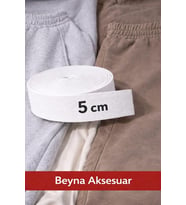 Bel Paça ve Don Lastiği Yassı Geniş Lastik 4cm,5cm,6cm,7 cm,8cm,9cm 1 paket 5 metre (BEYAZ, 5CM)