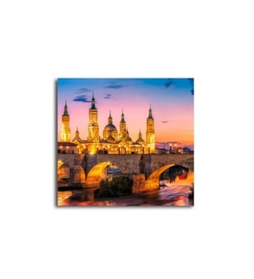 Yellow Mosque Basilica Del Pilar , Zaragoza Tablo 50 X 50 Cm