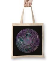 Purple Galaxy Mandala Bez Çanta Uzun Saplı
