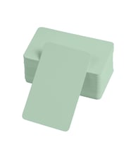 Boş Kelime Kartları 5x8 cm - 50 Adet Oval Kenarlı Tabu & Not Kartları - Yeşil