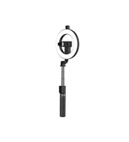 Çok Fonksiyonlu Siyah Uzaktan Kumandalı Ring Light ve Selfie Çubuğu