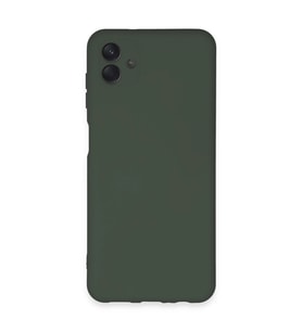 Samsung Galaxy A04e Kılıf Nano İçi Kadife Silikon - Koyu Yeşil