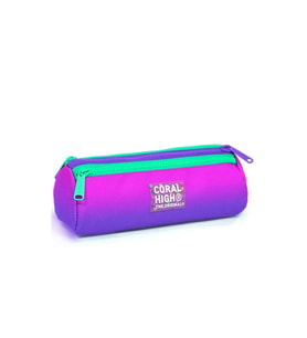 CORAL HIGH 22062 KIDS PEMBE MOR RENK GEÇİŞLİ ÜÇ BÖLMELİ KALEM ÇANTASI