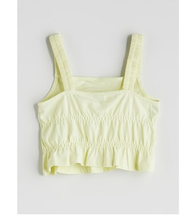 LCW Kids Yeşil Kare Yaka Kız Çocuk Crop Bluz