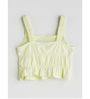 LCW Kids Yeşil Kare Yaka Kız Çocuk Crop Bluz