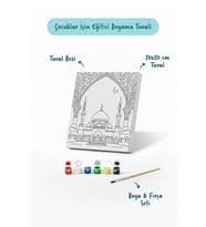 Cami Temalı Şövalesiz Boya Seti 20x20