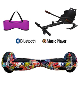 Citymate Elektrikli Kaykay Hoverboard Akıllı Denge 6.5 Inch + HoverKart + Çanta EXTREM PAKET D11