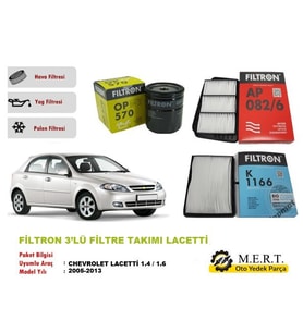 Chevrolet Lacetti 1.4 / 1.6 Filtre Bakım Seti 2005-2013 Filtron