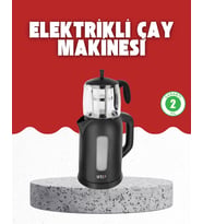 Sıcak Tutma Özellikli 2’si 1 Arada Çay Makinesi ve Su Isıtıcı