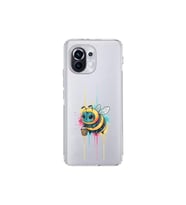Xiaomi Mi 11 ile uyumlu Splash arı tasarımlı şeffaf silikon kılıf