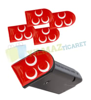 3 Hilal Bayrak Şarjör Kapağı Sticker Damla Etiket Yapıştırma 4 Ad 4 X 2.4 Cm