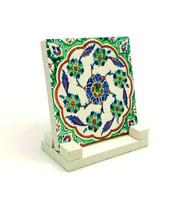 Osmanlı Çini Deseni (Mesih Mehmet Paşa Camii)Baskılı Doğaltaş Masaüstlük