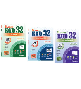 TUDEM YAYINLARI 5.SINIF KOD 32 TÜRKÇE - MATEMATİK - FEN BİLİMLERİ