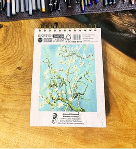 17X23Cm Sketch Book - Eskiz Defteri - Spiralli Tutuş / Grenli Sert Tasarım Kapak