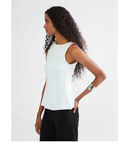 LCW Vision Mavi Bisiklet Yaka Peplum Bluz