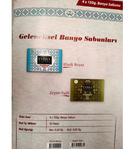 EVİSSA 4X150 BANYO SABUNU KLASİK BEYAZ