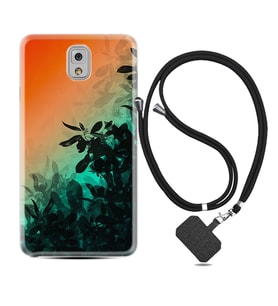 Samsung Note 3 4 5 8 9 20 Ultra 10 Lite Kılıf Boyun Askılı Silikon Güzel Çiçekler 1712