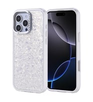 Apple iPhone 16 Pro Max Uyumlu Kılıf Taşlı Tasarımlı Zore Kapi Kapak (Gümüş)
