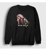 Presmono Unisex Siyah Torn Ava Max Sweatshirt 414321tt