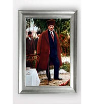 Gümüş Çerçeveli Atatürk Tablo cv1262