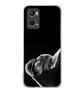 PrintiFy Oppo A96 4G ile Uyumlu Köpek 1 Kamera Korumalı Şeffaf Kılıf