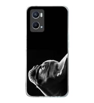 PrintiFy Oppo A96 4G ile Uyumlu Köpek 1 Kamera Korumalı Şeffaf Kılıf