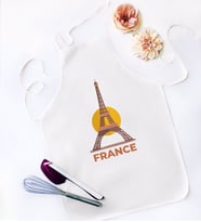 BK Gift France Tasarımlı Beyaz Mutfak Önlüğü - Model 1