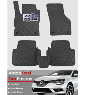 Renault Megane 4 Sedan (2016-2025) Uyumlu EVA Paspas Tam Set–Araca Özel Tasarım,Kolay Montaj