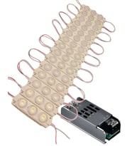 20 Adet 12 Volt 3 Watt 3 Lensli 3000K Günışığı 3030 SMD Led Modül 5A Slim Trafo Set
