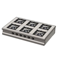 CSA Karacasan Set Üstü Altılı 6 Gözlü Doğalgazlı Ocak 150x100x25cm