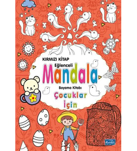 Çocuklar İçin Mandala Kırmızı