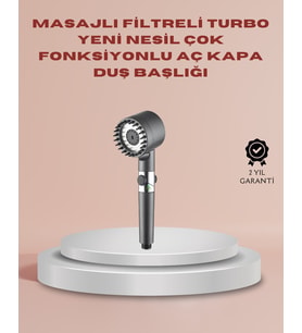 Filtreli Özellikli Duş Başlığı Aç Kapa Tuşlu