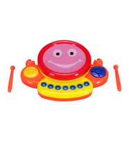 UJ Toys Işıklı Müzikli Notalı Neşeli Pilli Davul (Turuncu)
