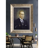 Gümüş Çerçeveli Atatürk Tablo za427