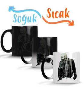 Skull Music Müzik Sihirli Kupa Bardak Porselen