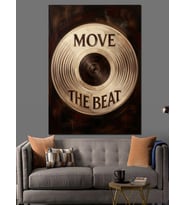 Move The Beat Plak Dekoratif Kanvas - Mdf Ahşap Tablo