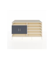 Kronos Konsol 7 Raflı 2 Kapaklı 176x59x99 Aytaşı-Antrasit/Aytaşı