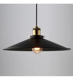 RİOLİGHT RETRO TEKLİ METAL SARKIT ÇAP: 40CM (Siyah)