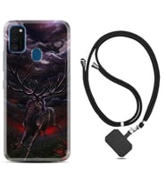 Samsung M21 M22 M23 M30 M31S M32 Kılıf Boyun Askılı Silikon Dark Deer 1786