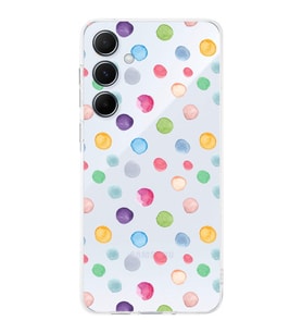 PrintiFy Samsung Galaxy A54 ile Uyumlu Water Color 6  Kamera Korumalı Şeffaf  Kılıf