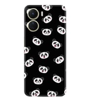 Vivo Y16 Kılıf Silikon Desen Özel Seri Panda Suratları 1773